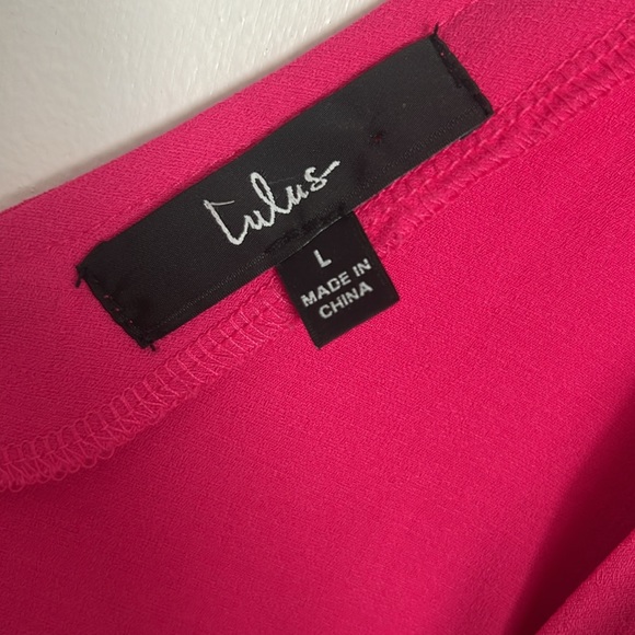 Lulus Sweet Surprise Bright Pink High-Low Maxi Dress - Picture 6 of 6